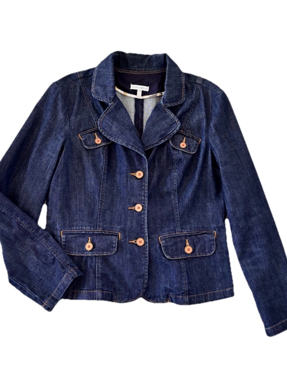 Fashion Bug Y2K Denim Jacket EUC Size 12 - Picture 5 of 8